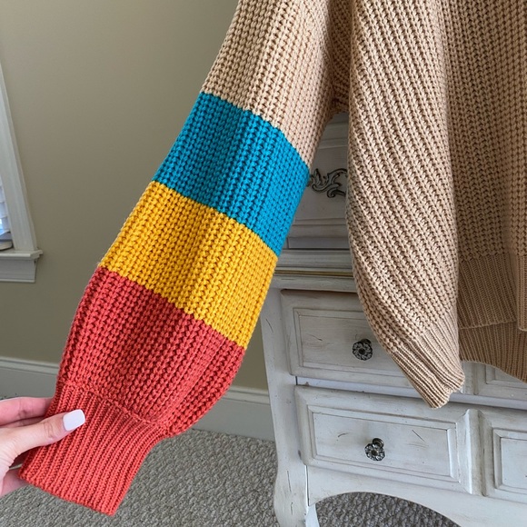 Vici Oversized Colorblock Sleeve Sweater - Picture 3 of 5